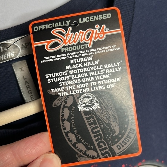 HOT LEATHERS APPAREL WOMENS X-LARGE BLUE STURGIS SHORT SLEEVED TSHIRT 2016 NWT - Picture 6 of 9